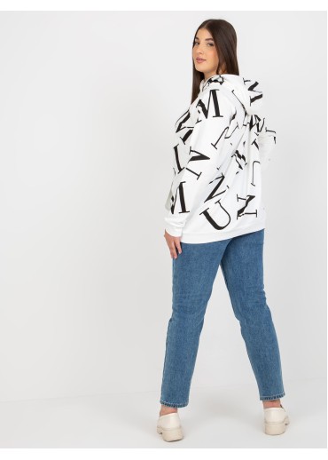 Smotanovo biela mikina s kapucňou