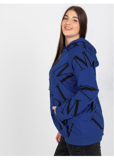 Modrá mikina s kapucňou