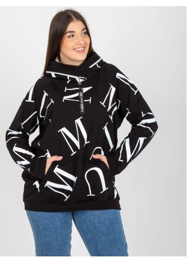 Čierna mikina s kapucňou