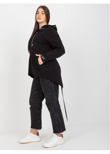 Čierna mikina na zips