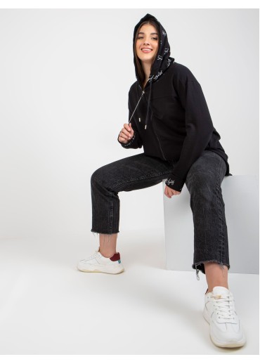 Čierna mikina na zips
