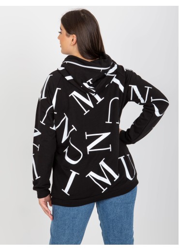 Čierna mikina s kapucňou