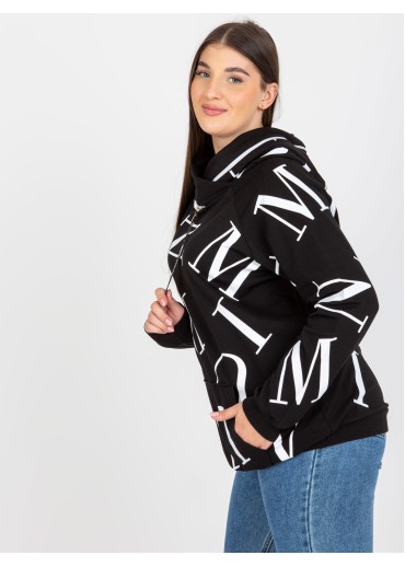 Čierna mikina s kapucňou