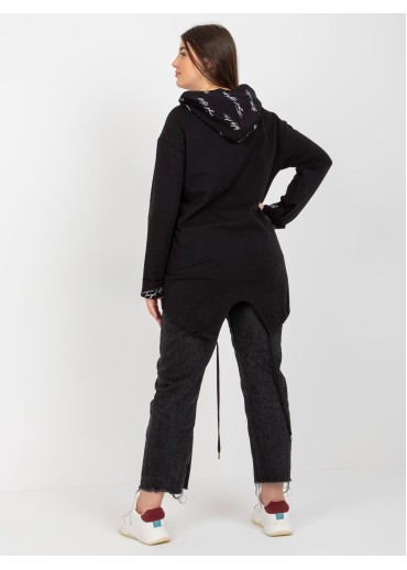 Čierna mikina na zips