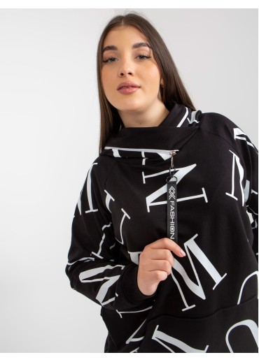 Čierna mikina s kapucňou