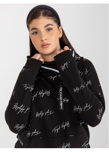 Čierna mikina s kapucňou