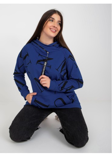 Modrá mikina s kapucňou