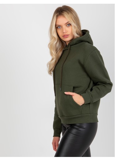 Khaki zelená basic mikina
