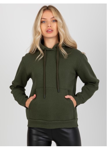 Khaki zelená basic mikina