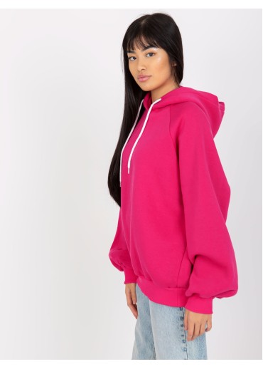 Fuchsiovo ružová mikina s kapucňou