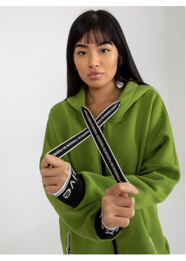 Zelená asymetrická mikina