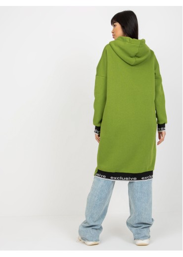 Zelená asymetrická mikina