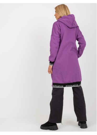 Fialová asymetrická mikina