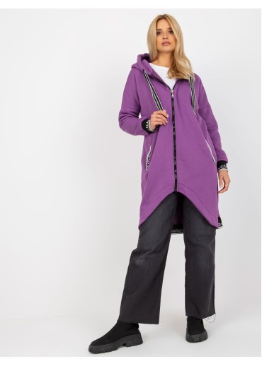 Fialová asymetrická mikina