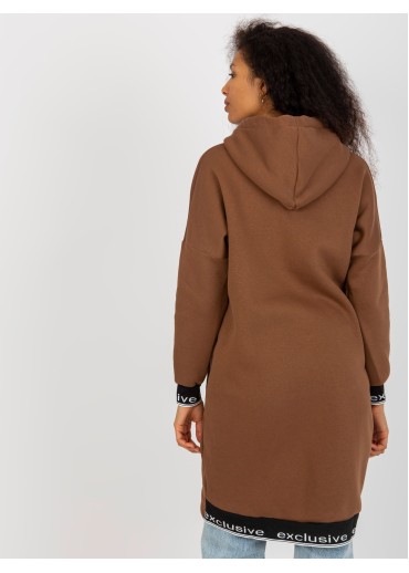 Hnedá asymetrická mikina