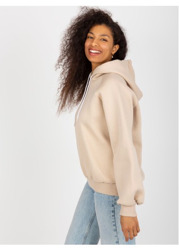 Béžovo hnedá mikina s kapucňou