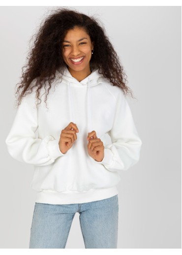 Biela mikina s kapucňou