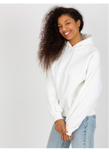 Biela mikina s kapucňou