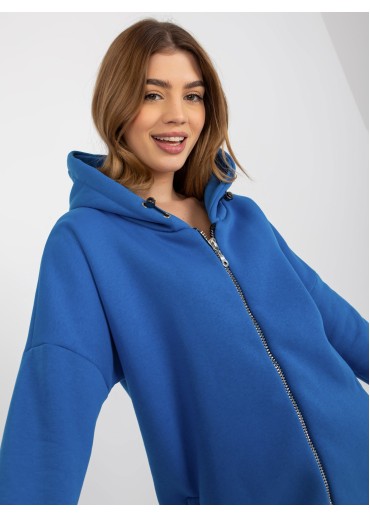 Modrá predĺžená mikina