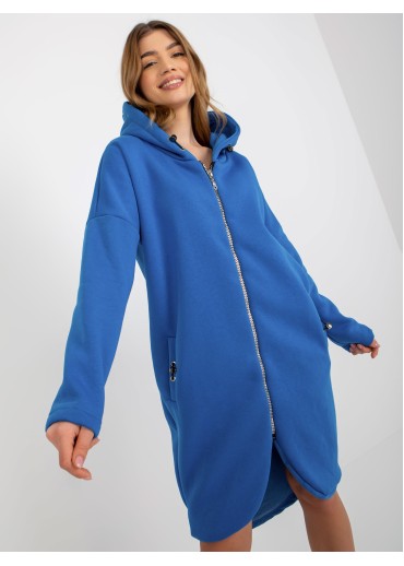 Modrá predĺžená mikina