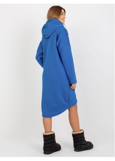 Modrá predĺžená mikina