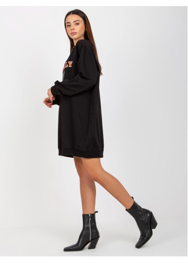 Čierna predĺžená mikina