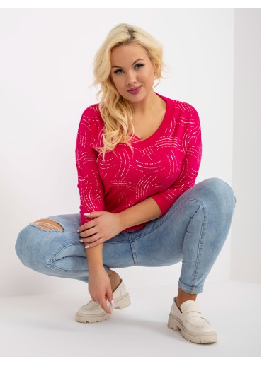 Fuchsiovo ružový pulóver