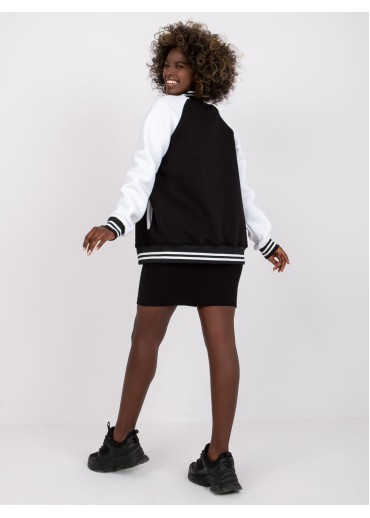 Čierna baseballová mikina