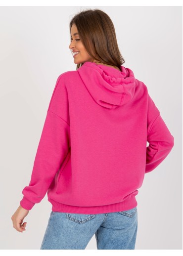 Fuchsiovo ružová basic mikina