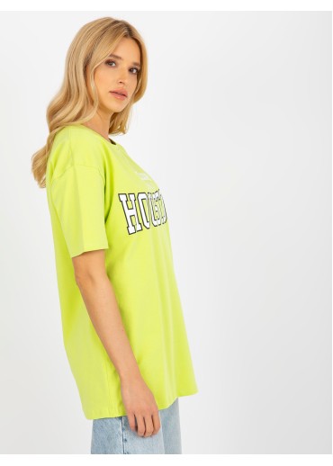 Limetkovo zelené basic tričko s potlačou