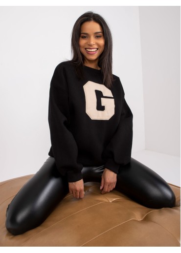 Čierna basic mikina