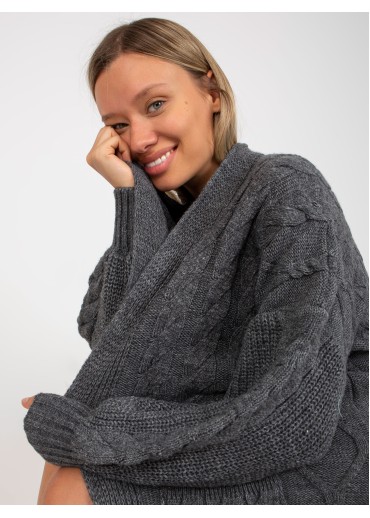 Tmavosivý kardigán