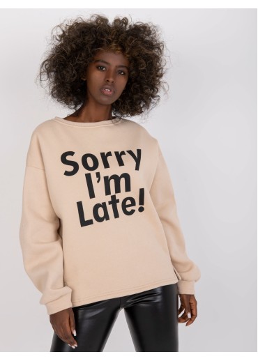 Béžovo hnedá mikina