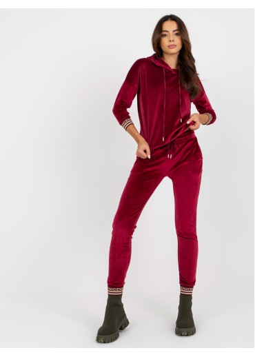 Bordovo červená tepláková súprava