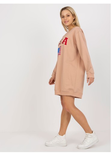 Béžovo hnedá mikina USA