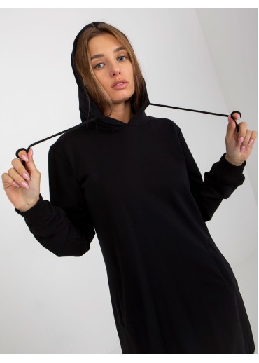 Čierna mikinová tunika