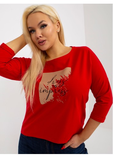 Červené tričko s potlačou