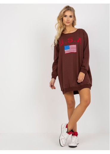 Hnedá mikina USA