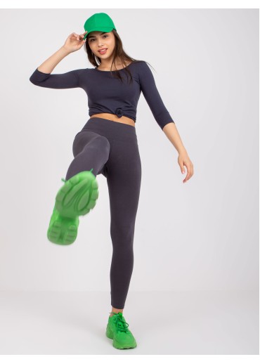 Grafitovo sivé legíny