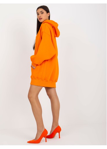 Oranžová predĺžená mikina