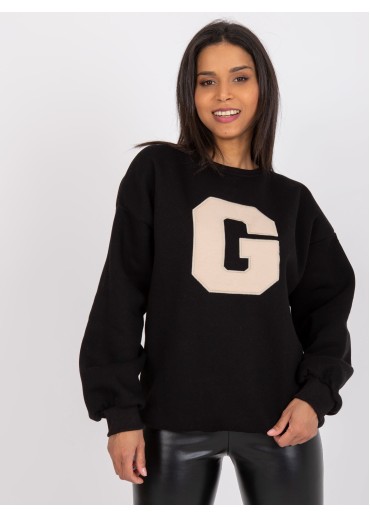 Čierna basic mikina