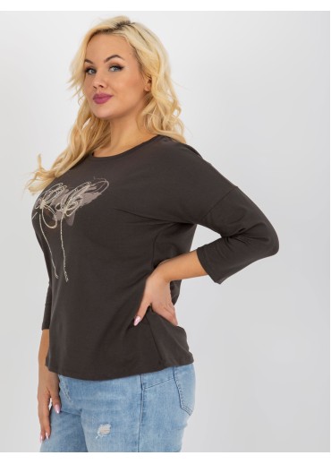 Tmavosivé tričko s potlačou