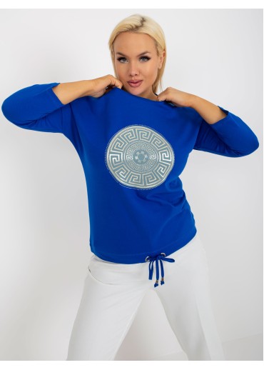 Modré tričko s potlačou