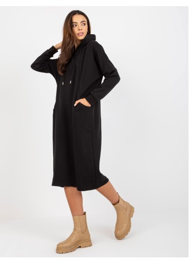 Čierna mikinové šaty