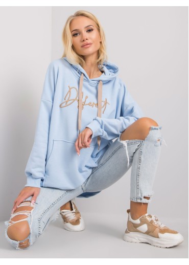 Svetlomodrá mikina s kapucňou