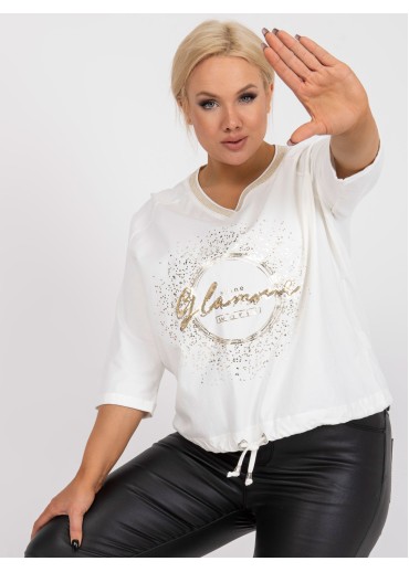 Smotanovo biele tričko s potlačou