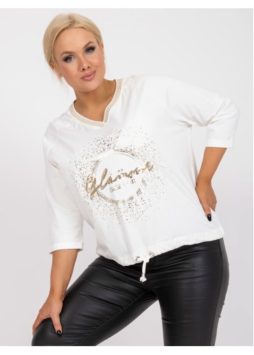 Smotanovo biele tričko s potlačou