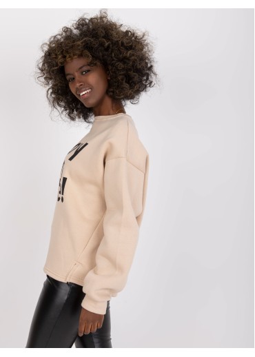 Béžovo hnedá mikina