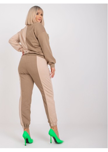 Béžovo hnedá tepláková súprava