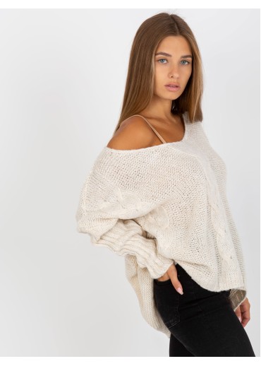 Smotanovo biely pulóver